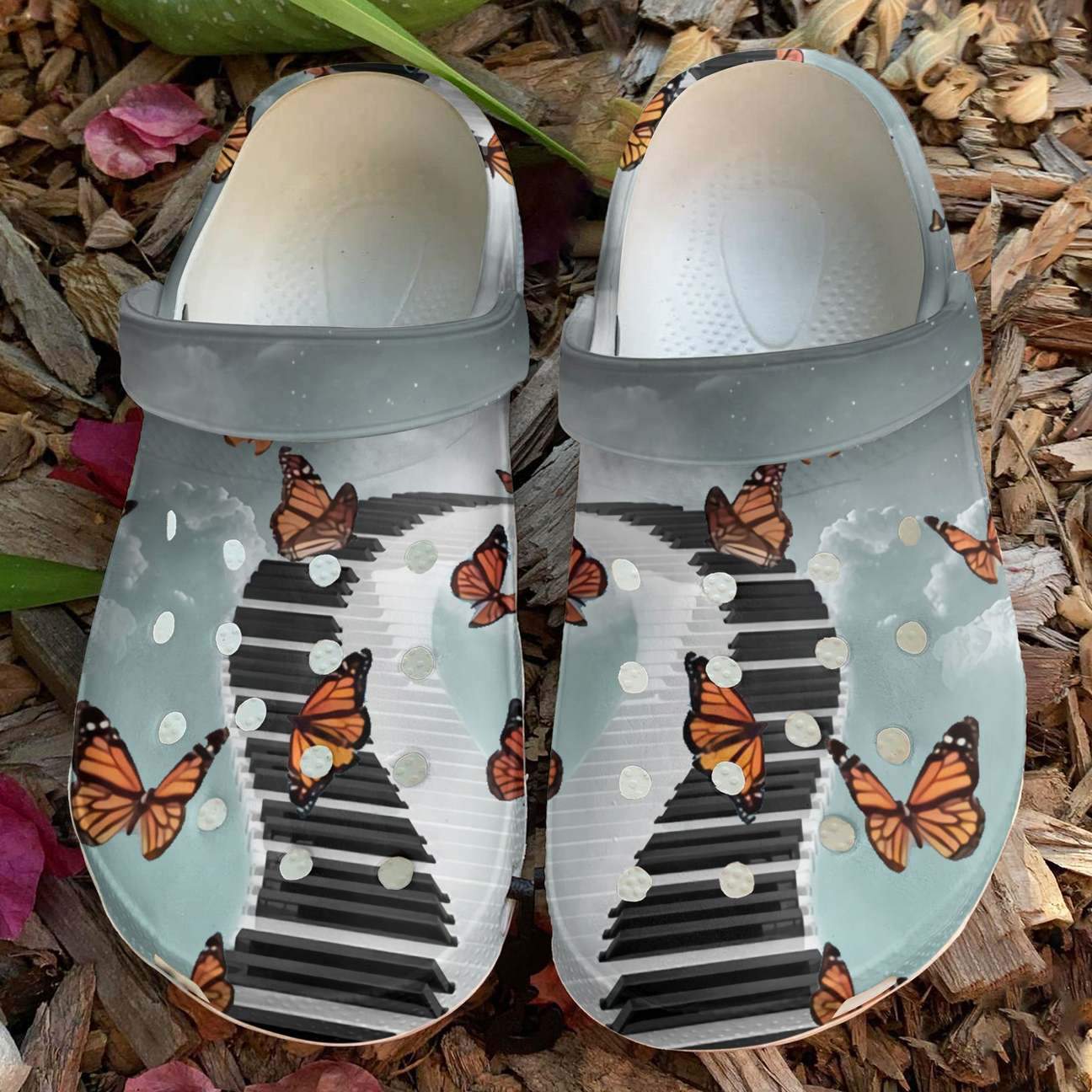 Butterfly Personalized Clog, Custom Name, Text Music And Butterfly, Fashion Style For Women, Men, Kid, Print 3D