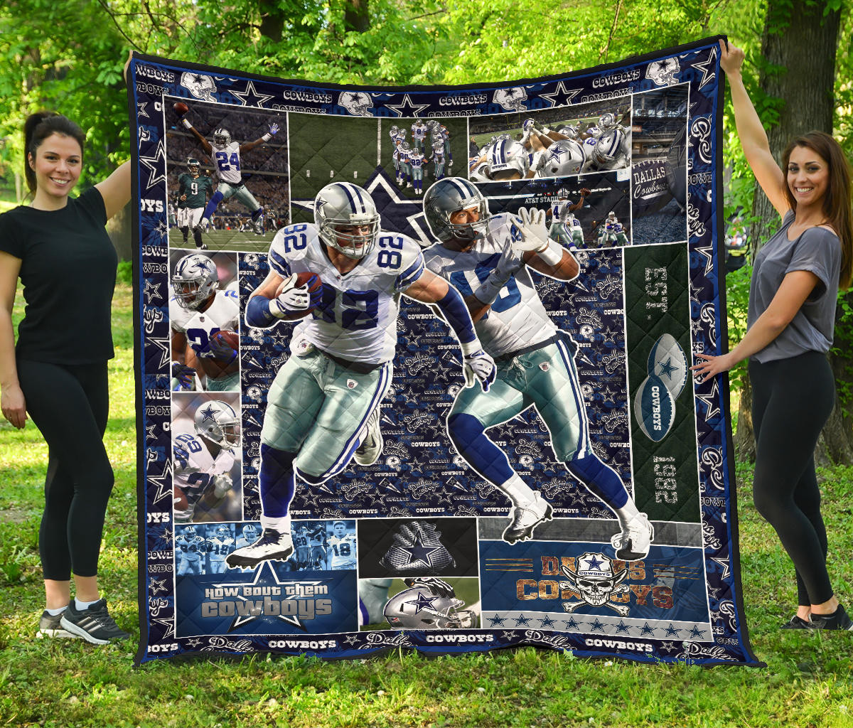 Dallas Players Cowboys Premium Quilt Blanket American Football Home Decor Custom For Fans