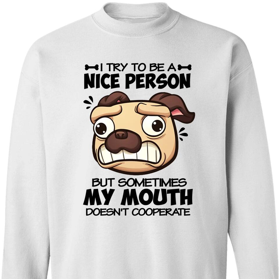 I Try To Be Nice Personalized – But Sometime My Mouth Sweatshirt – Trending Personalized