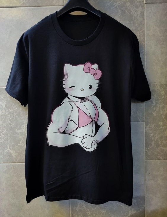 Buff Hello Kitty Muscle Shirt Outfit  For Men  For Women