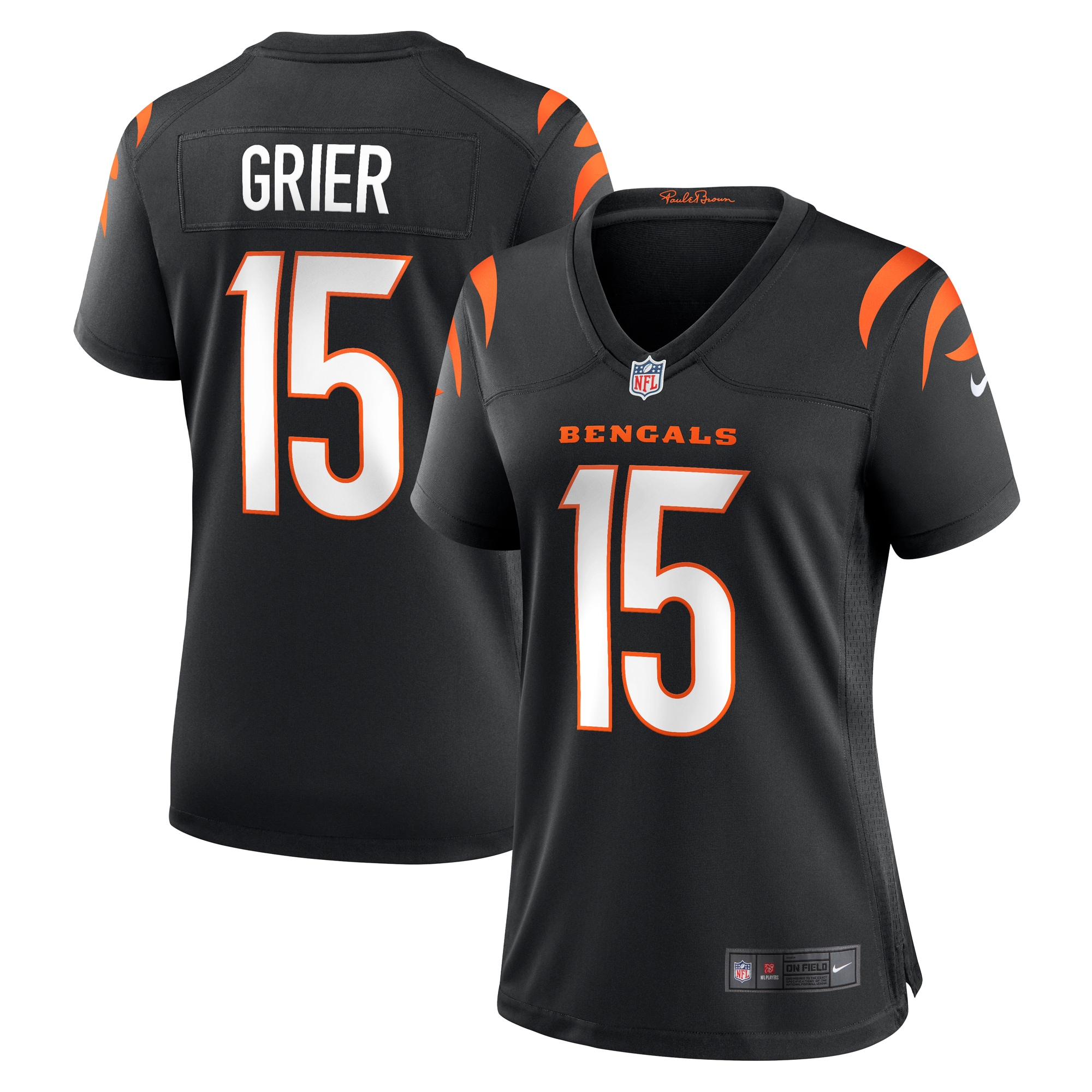 Will Grier Cincinnati Bengals Women's Team Game Jersey – Black 2