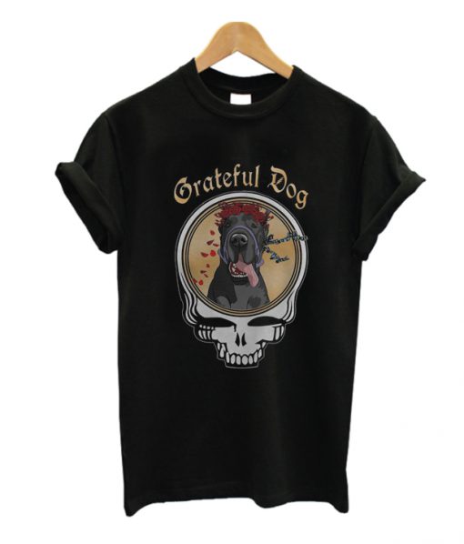 Gratefull Skull Dog T Shirt