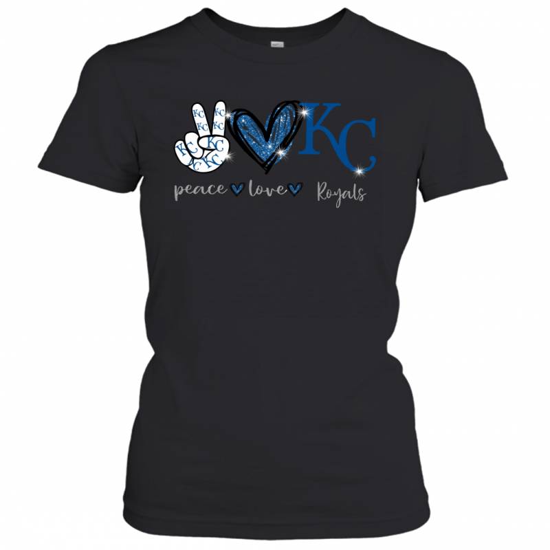 Peace Love Royals gift for Kansas City Royals Fans Women’s T-Shirt