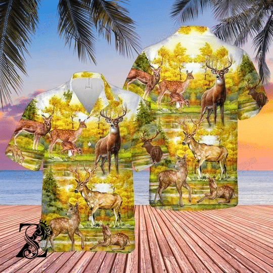 A Beautiful Summer With Deer Hawaiian Shirts Ty216004