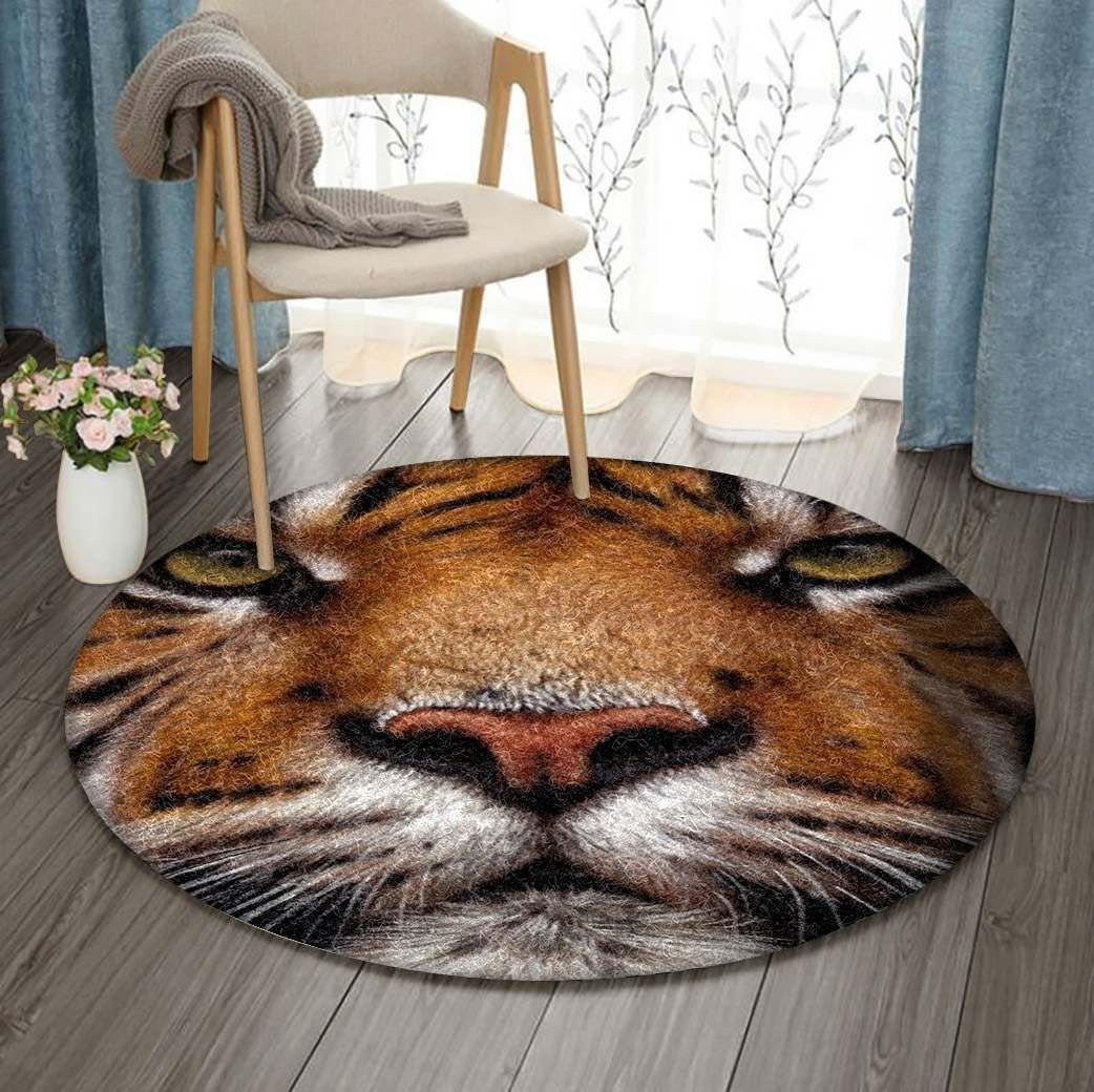 Tiger Animal Round Rug V2 NTD141298203