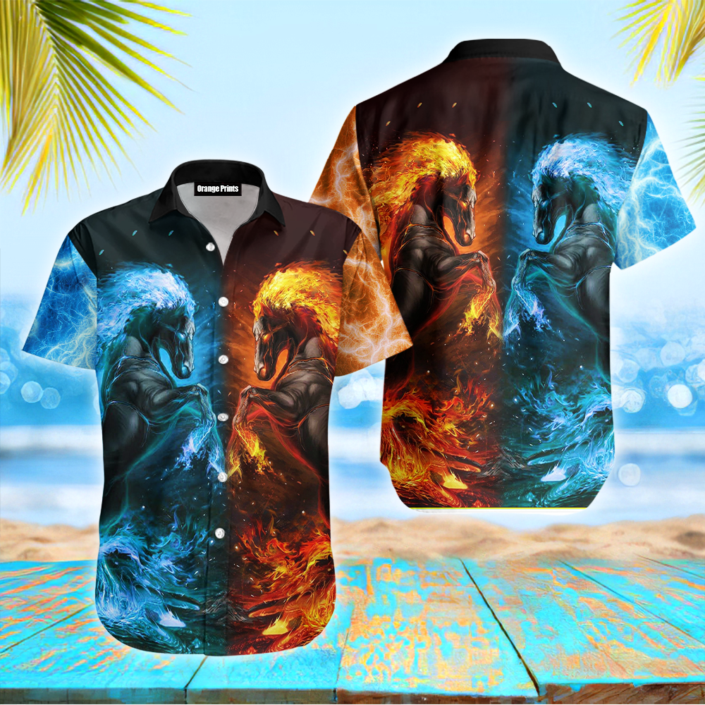 Water And Fire Horse Aloha Hawaii Shirts For Men Women Ha64105