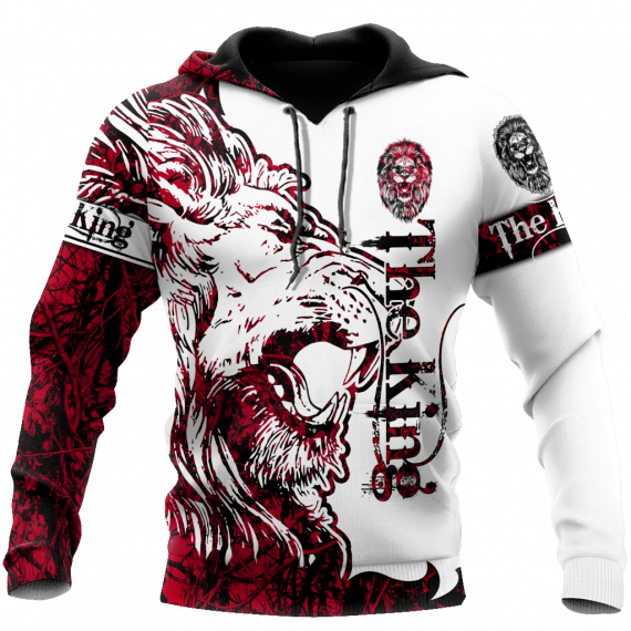 Unisex Hoodie All Over Print Lion Gifts The Red Alpha King Lion Tattoo Over Printed Us Unisex Size Hoodie