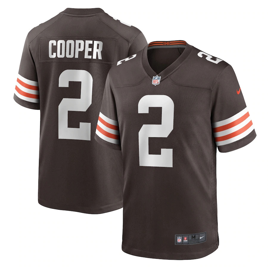 Cleveland Browns Amari Cooper 2 NFL Brown Player Game Jersey Gift For Browns Fans