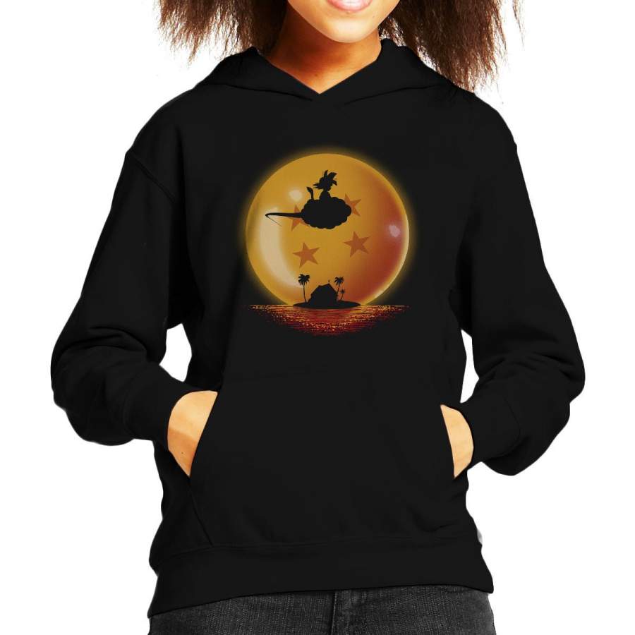 Dragon Ball Goku On Sunset Kid’s Hooded Sweatshirt