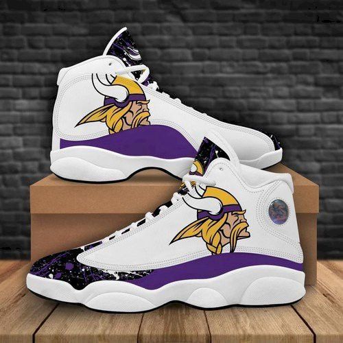 Minnesota Vikings Custom Air Jordan 13 Sneaker Custom Sports Shoes Des 15