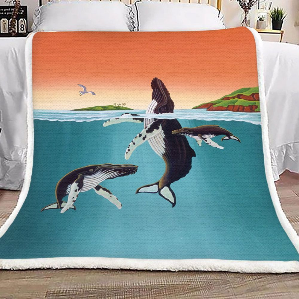 Whale Nn2412088Tt Sherpa Fleece Blanket