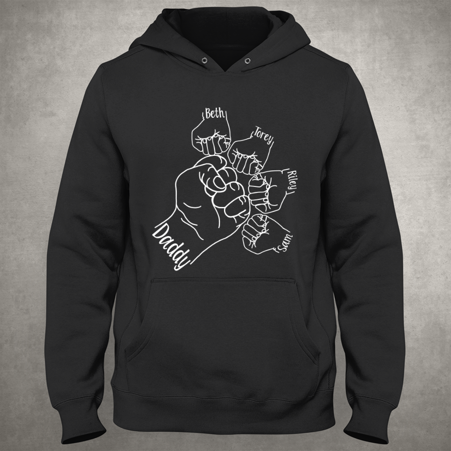 Daddy Hand Print Father’S Day Gift Hoodie