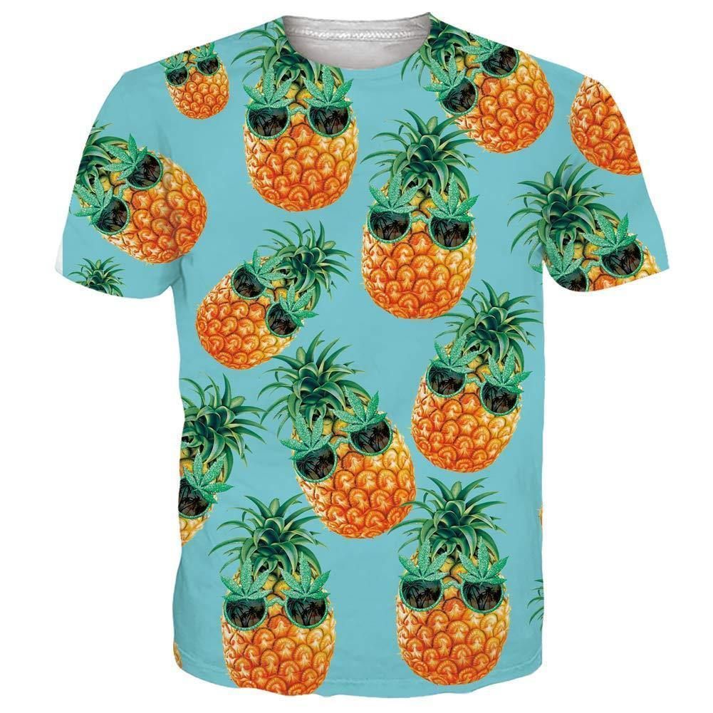 Cover Your Body With Amazing Mens T Shirt Hawaii Glasses Pineapple Printing Pattern Tee Ha34672