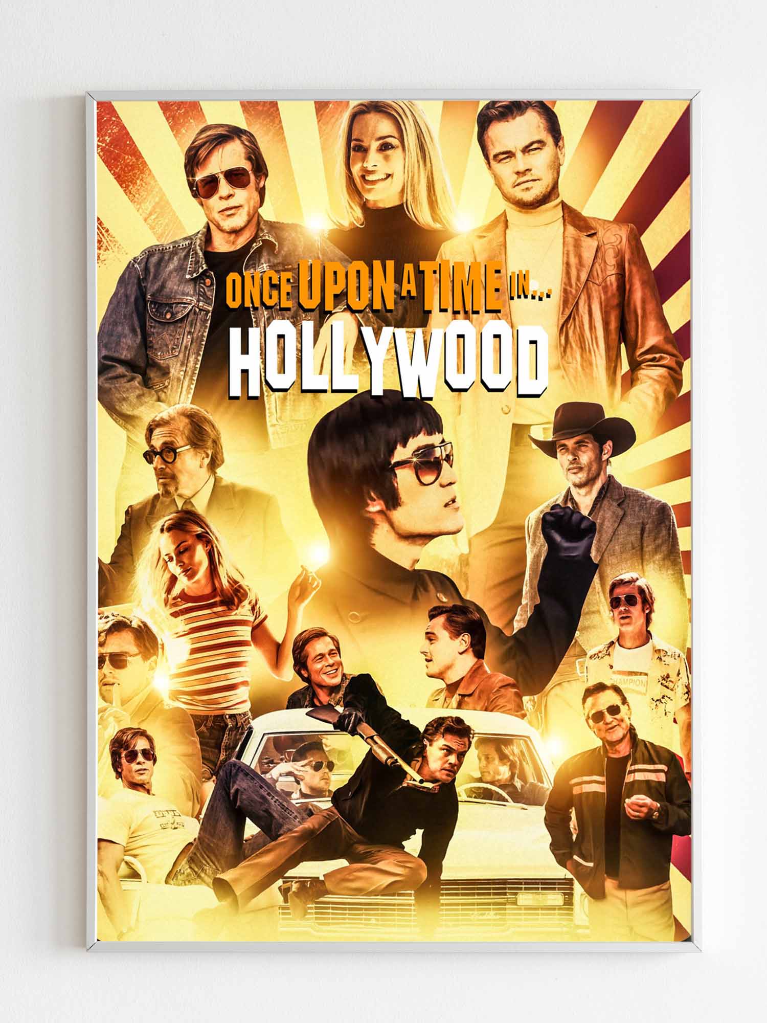 Once Upon A Time In Hollywood Retro Poster