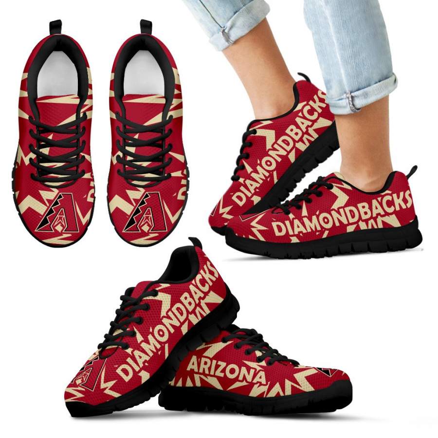 Zig Zag Circle Dizzy Excellent Nice Logo Arizona Diamondbacks Sneakers