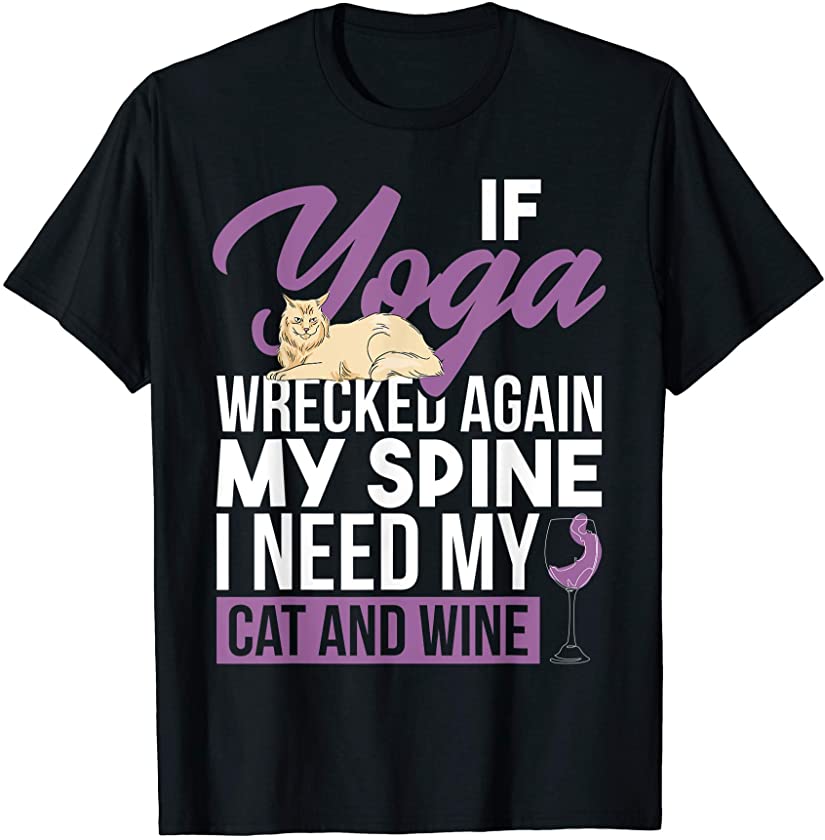 Wine Cat Owner Kitten Drinking Wine Lover Red Wine T-Shirt