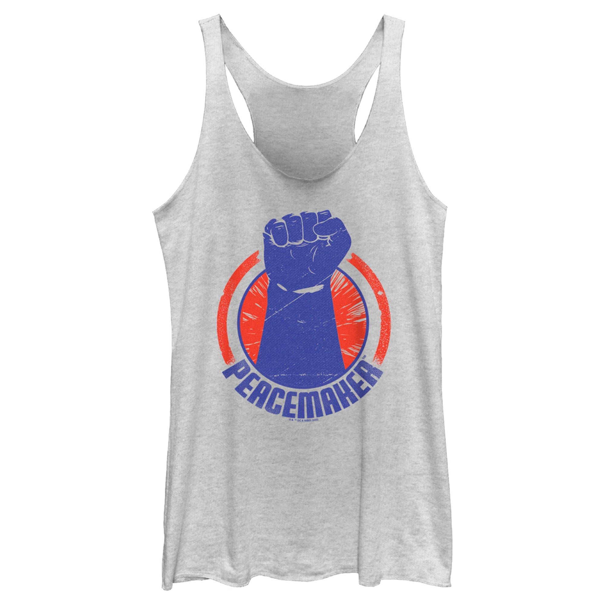 Women’S Peacemaker Blue Fist Circle Racerback Tank Top