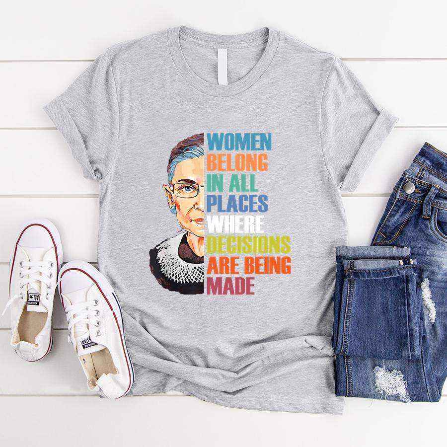 Women Belong In All Places Ruth Bader Ginsburg RBG Long Sleeve  T-Shirt