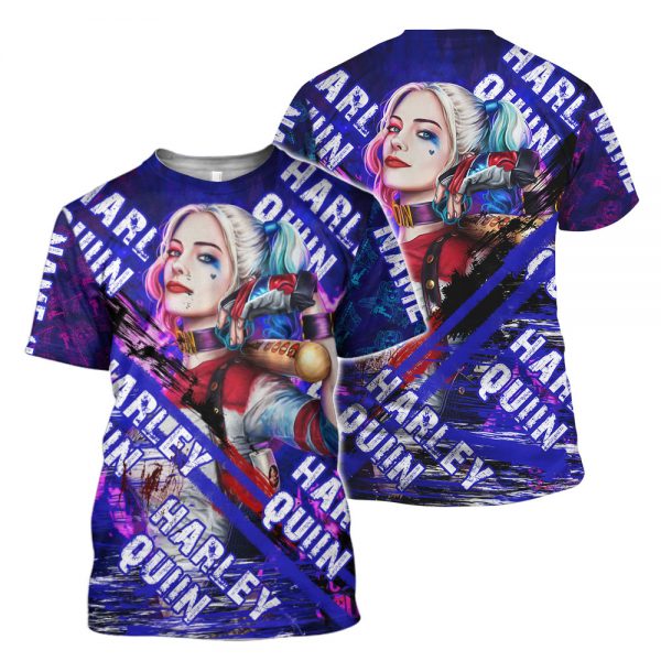 Fashion24Hs - Custom Hoodie - Harley Quinn Custom Name 3D Custom T - Shirt Hoodie