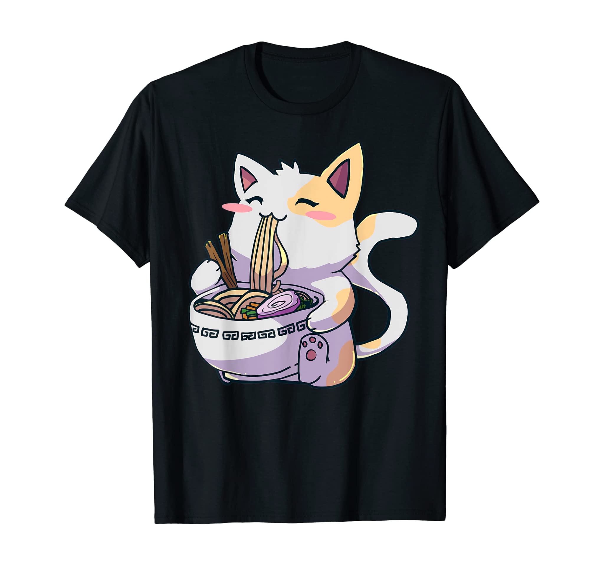 Ramen T-Shirt Cat Tshirt Kawaii Anime Tee Japanese Gift T-Shirt