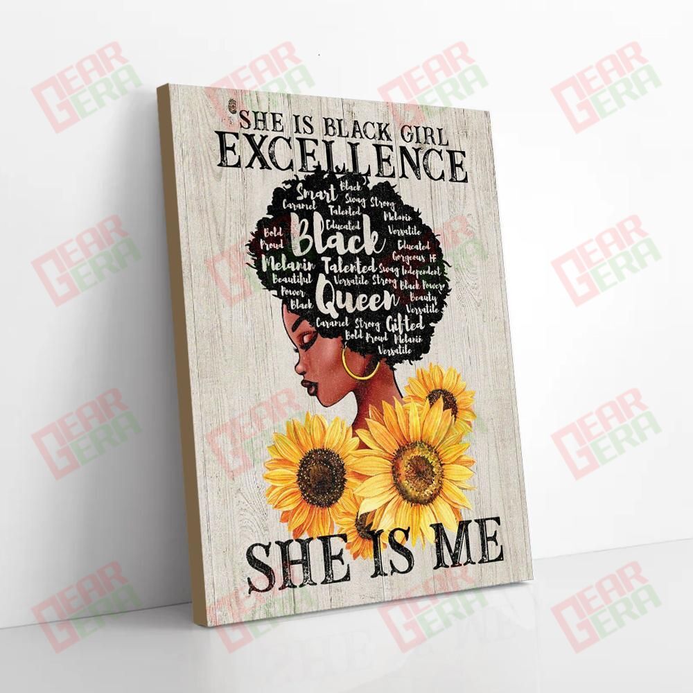 Canvas Prints Black Girl Excellence She Is Mine Black Woman Wall Art Canvas Beautiful Canvas Wall Decor