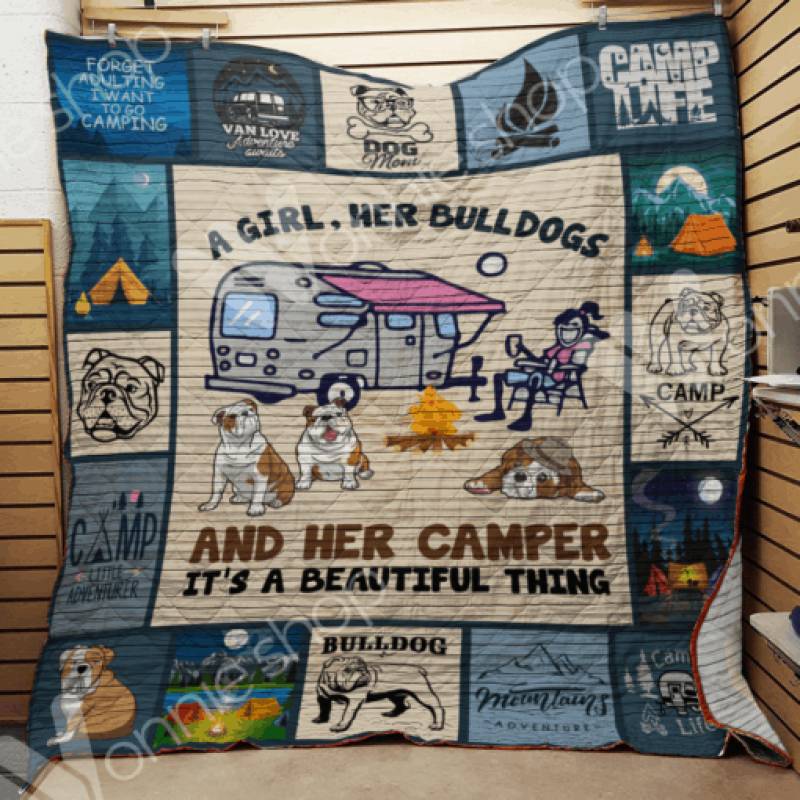 Camping Bulldog Blanket AU2301 85O52