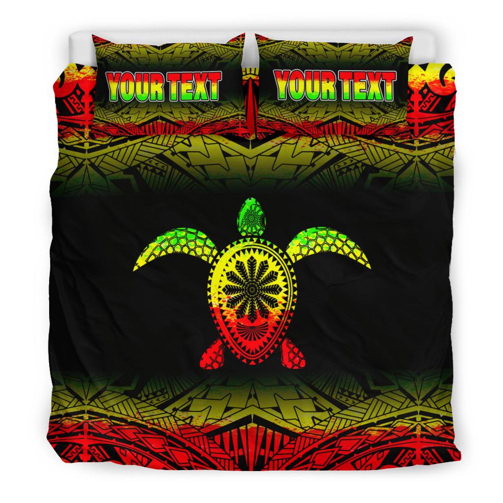 Turtle Custom Personalised Duvet Cover Set – Polynesian Reggae Fog – BN09