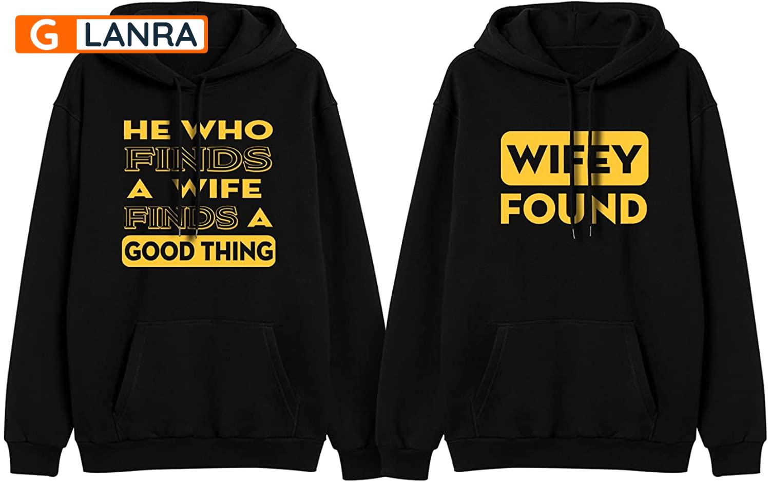 He Who Finds A Wife Finds A Good Thing Wifey Found Hoodie, Couple Hoodie, Matching Couple Hoodie, Husband Wife Hoodie, Unisex Sweater, Sweatshirt