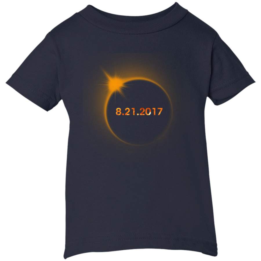 Circle Total Solar Eclipse Aug 21 2017 Rabbit Skins Infant 5.5 oz Short Sleeve T-Shirt