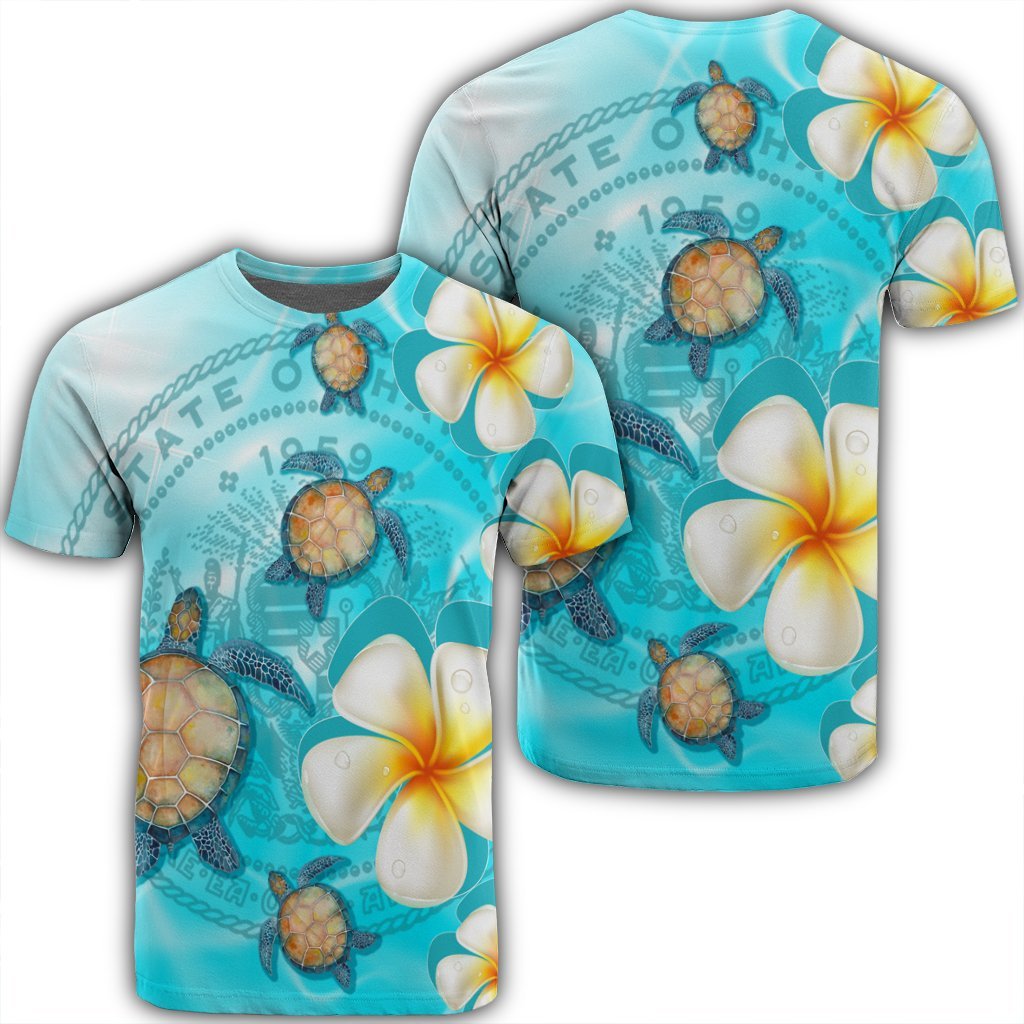 Hawaiian Turtle Plumeria Coat Of Arm Ocean Ah Ha39506