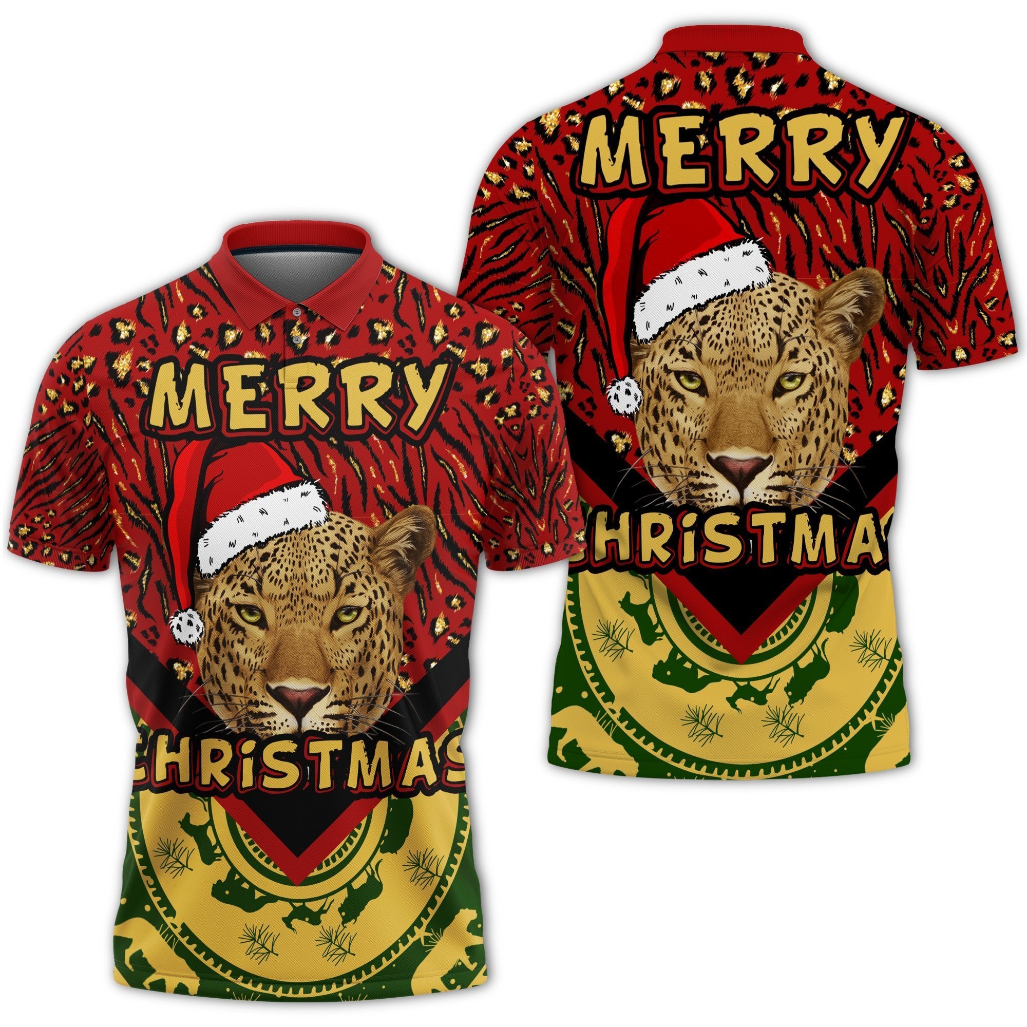 Greek Life Polo – Christmas Leopard Women Polo Shirt