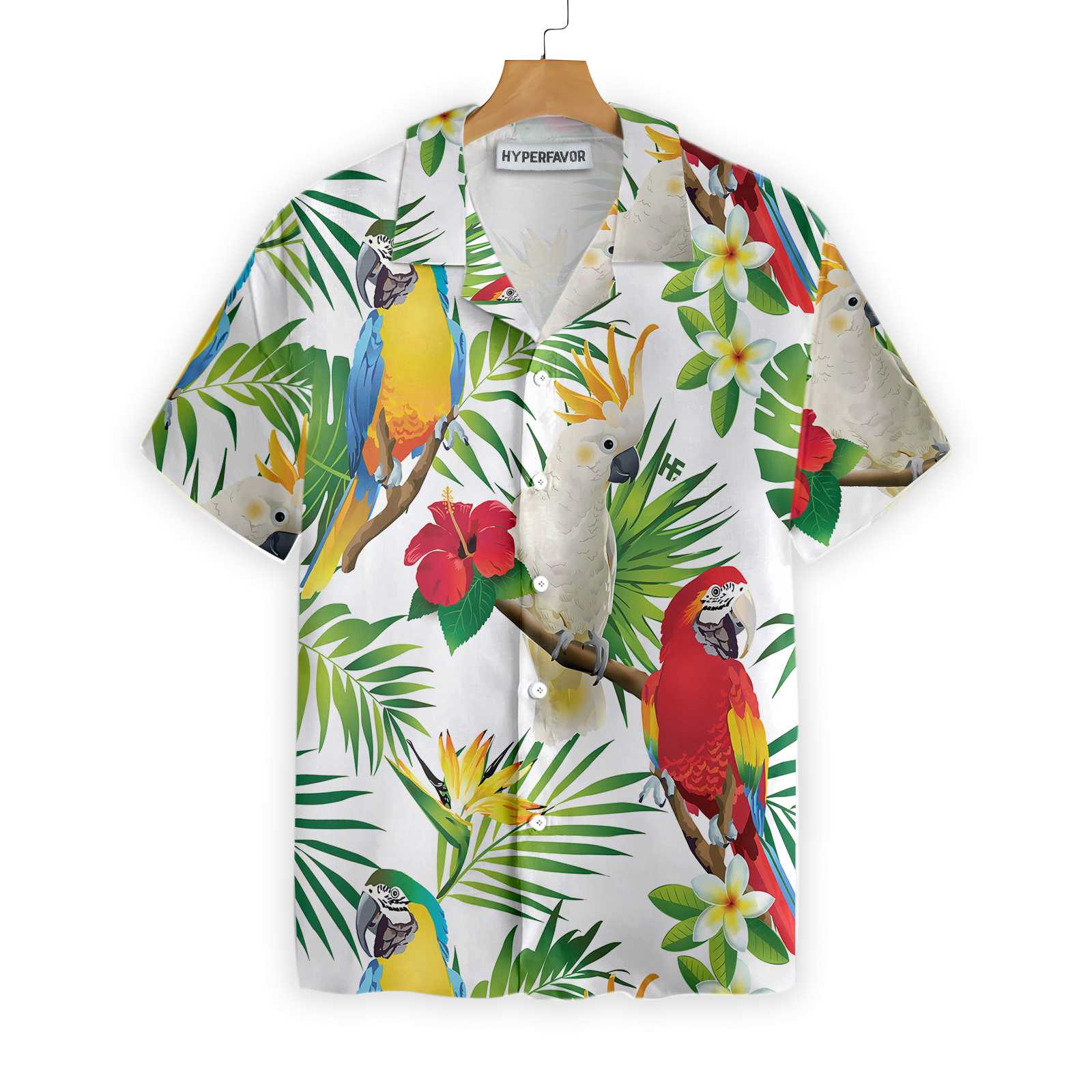 Cockatoo In The Tropical Forest Parrot Shirt Hawaii Ha53833