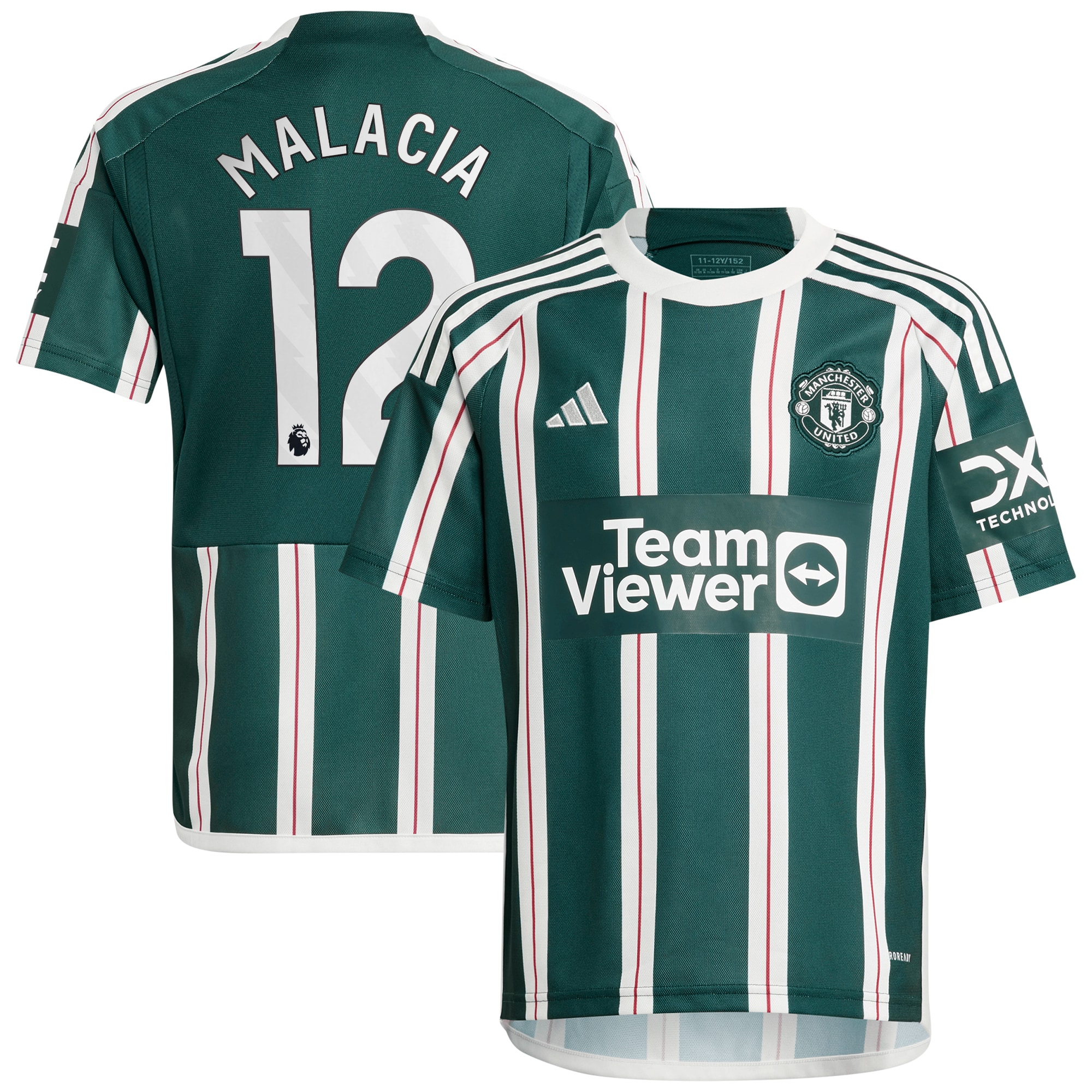 Tyrell Malacia Manchester United Youth 2023/24 Away Replica Player Jersey – Green