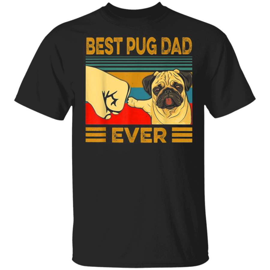 Best Pug Dad Ever Retro Vintage G500 Gildan 5.3 oz. T-Shirt