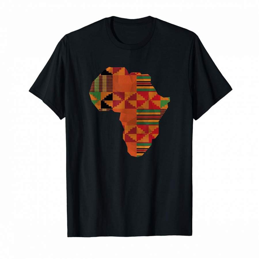 Africa Shirt African Kente Map Of Africa T-Shirt