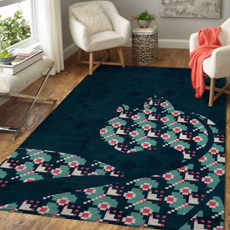 Winter Pattern Cat – Animals Area Rug Carpet