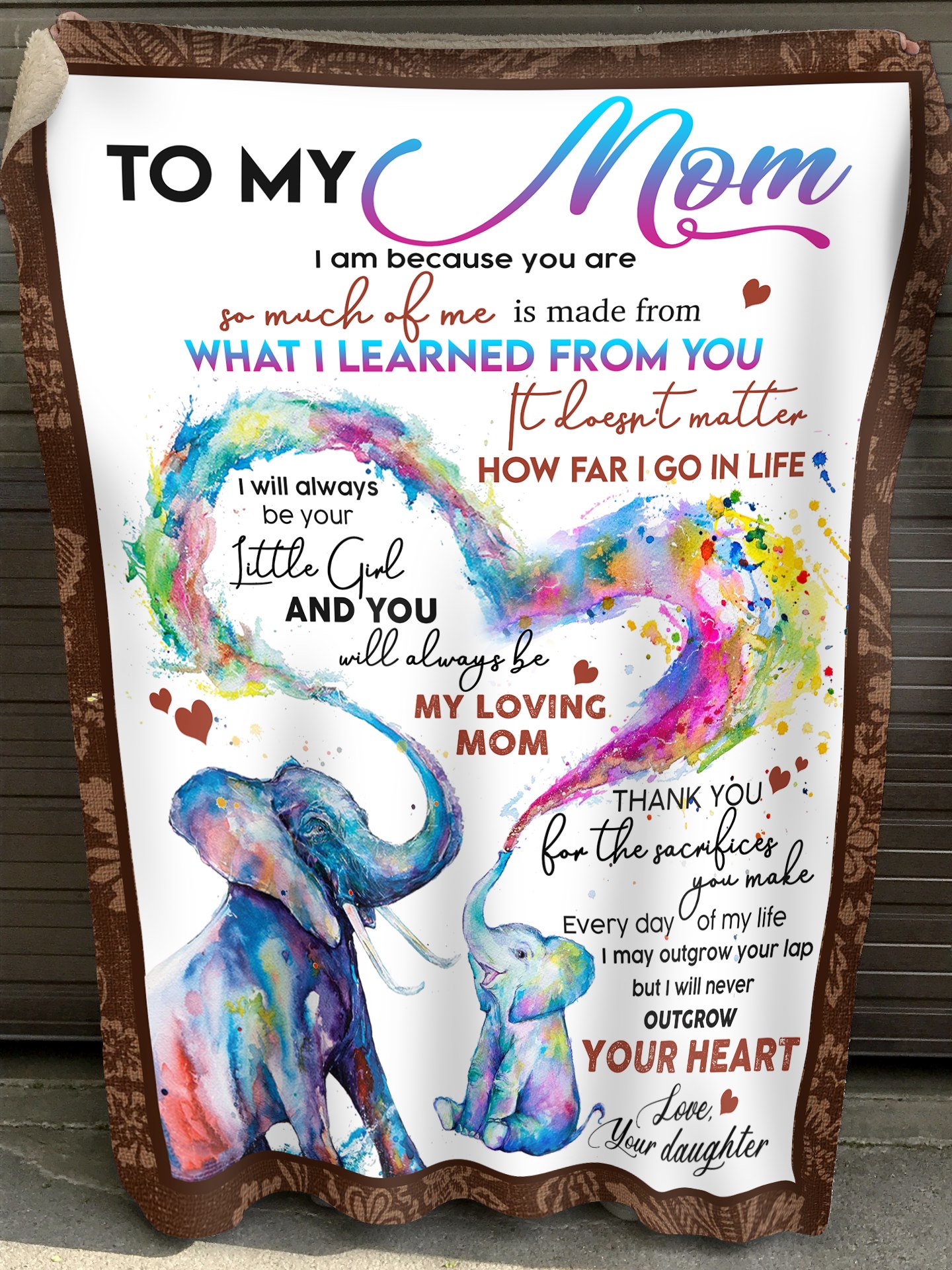 You Will Always My Loving Mom, Fleece Blanket – Quilt Blanket, Best Mother’s Day Gift Ideas, Mother’s Day Gift From Daughter To Mom, Home Decor Bedding Couch Sofa Soft and Comfy Cozy