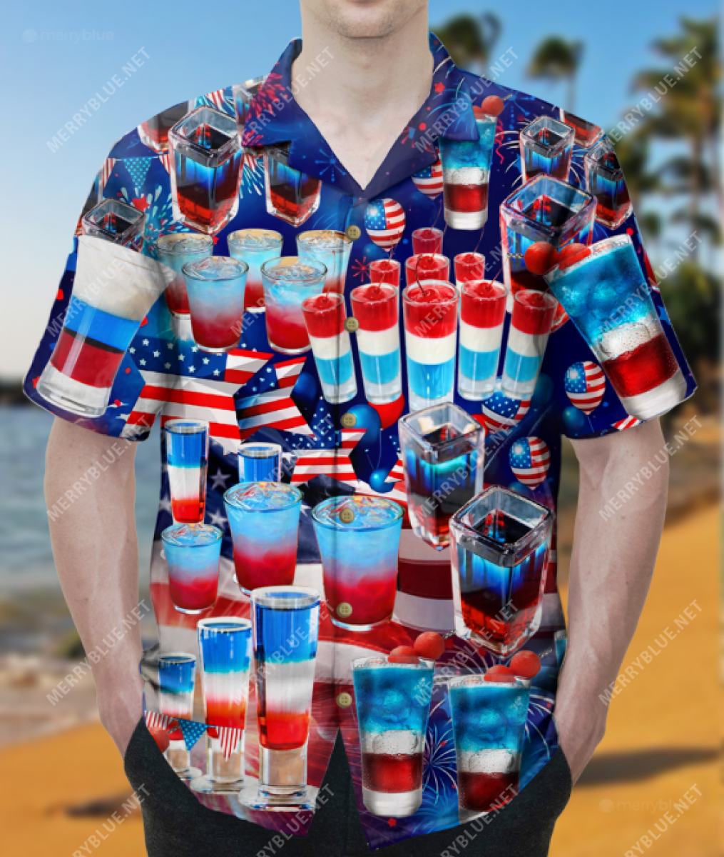 We Cheer Red White Blue Shooter For My Country Unisex Hawaiian Shirt