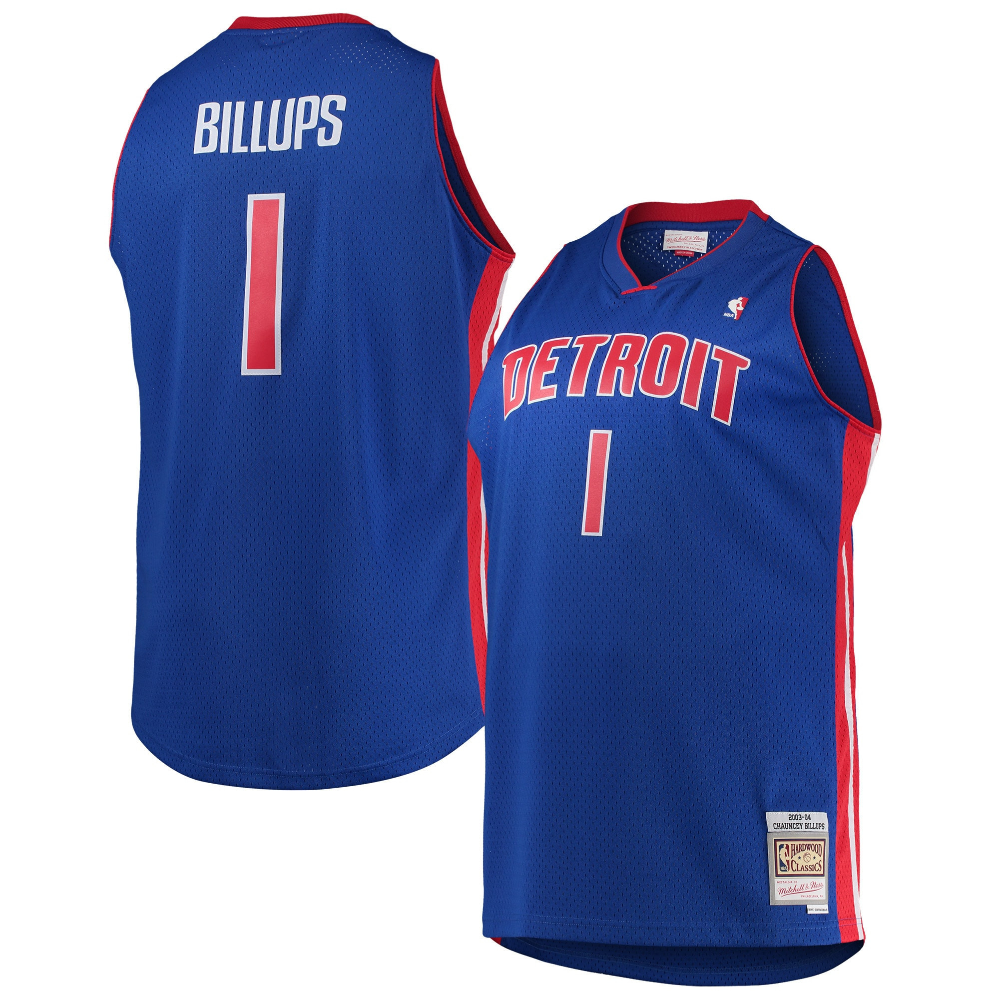 Chauncey Billups Detroit Pistons Mitchell & Ness Big & Tall Hardwood Classics Swingman Jersey – Blue NBA