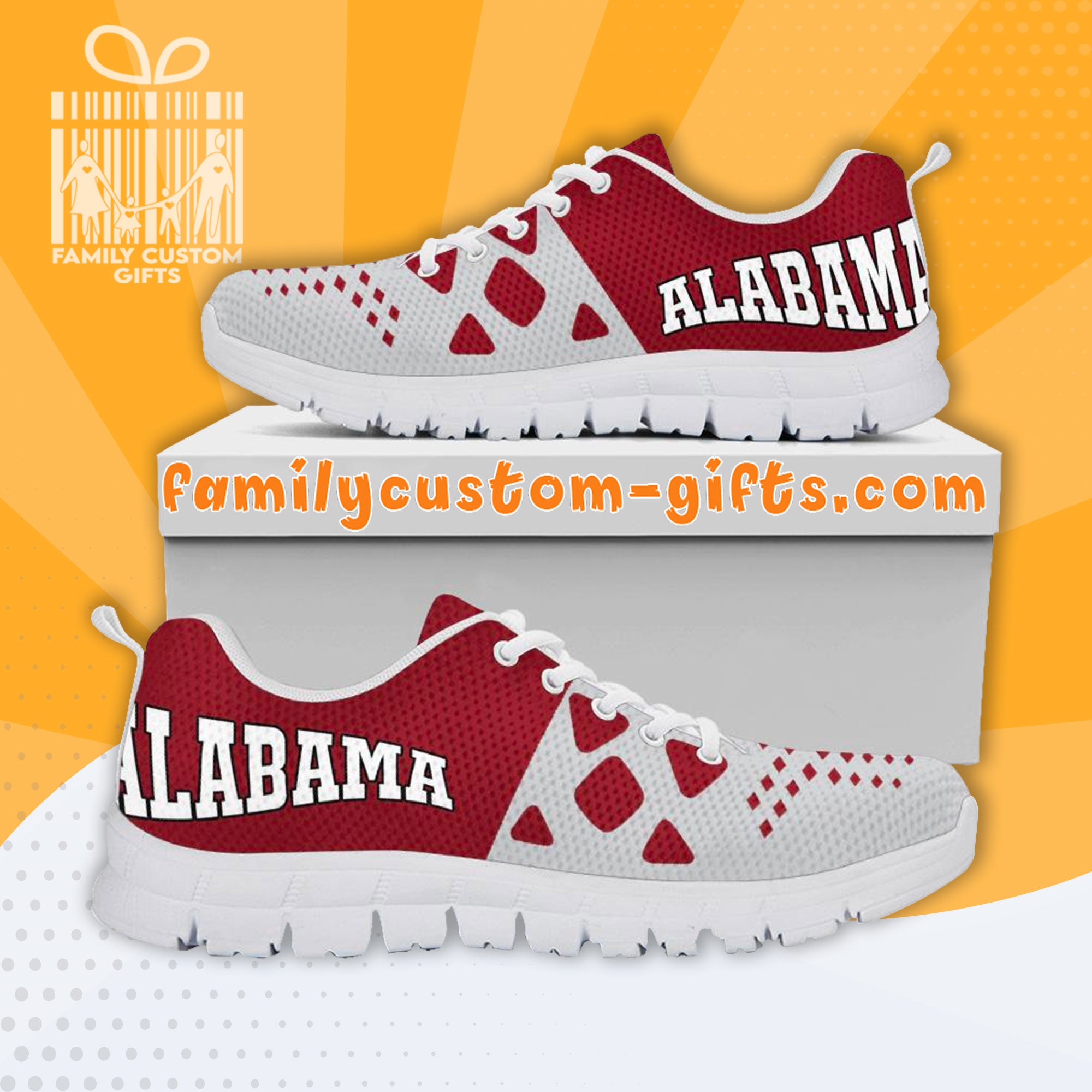 Alabama Crimson Tide Custom Shoes For Men Women 3D Print Fashion Sneaker Gifts For Her Him