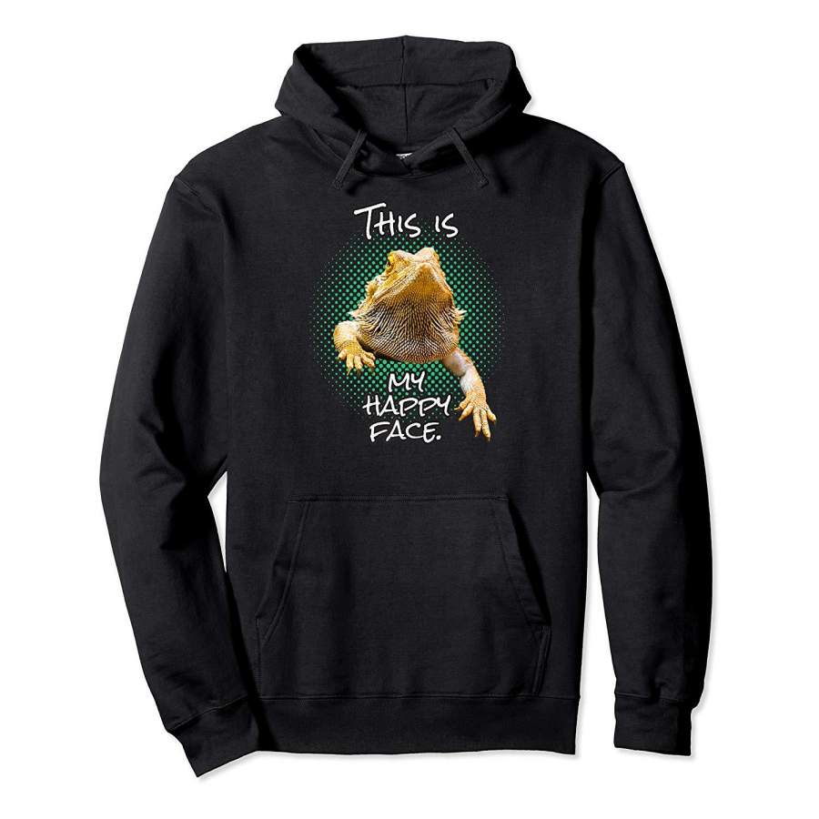 This Is My Happy Face Bearded Dragon Funny Reptile Animal Premium Hoodie Premium Tee