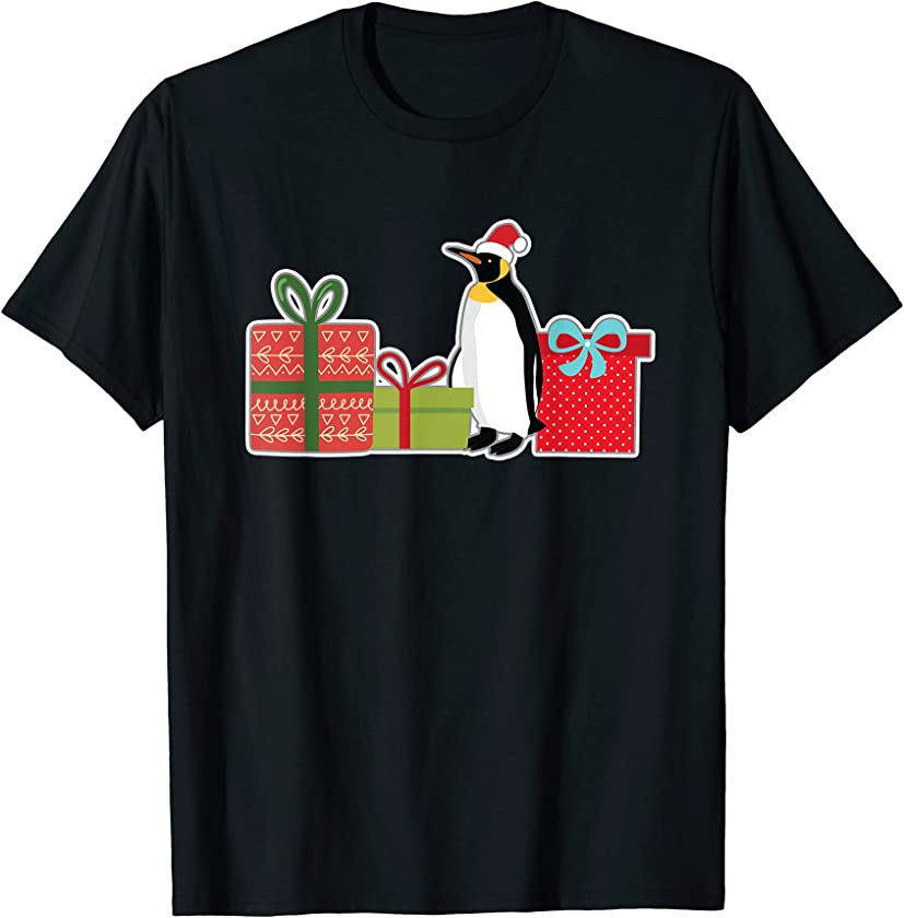 Cute Christmas Penguin with Santa Hat – Fun Holiday Penguin T-Shirt