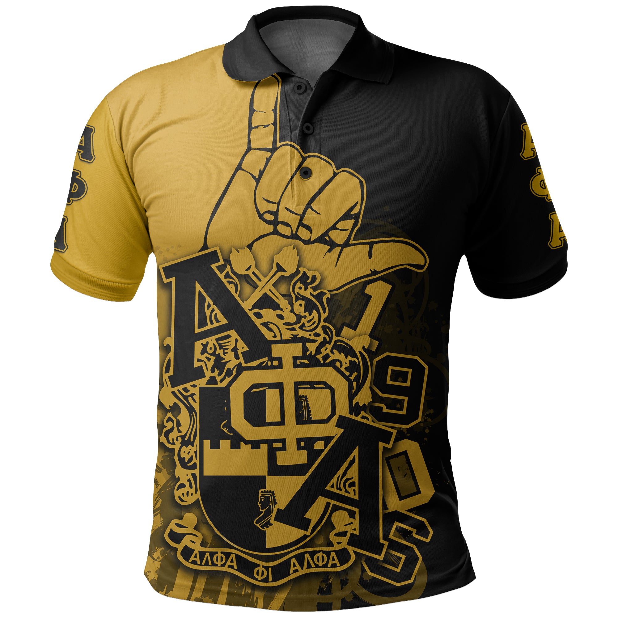 Alpha Phi Alpha Polo Shirt Crest Lt6