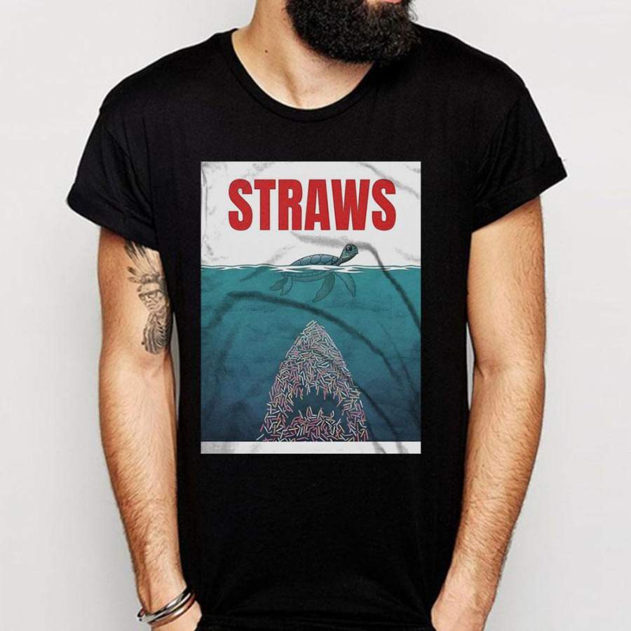 Straws Shark Men’S T Shirt