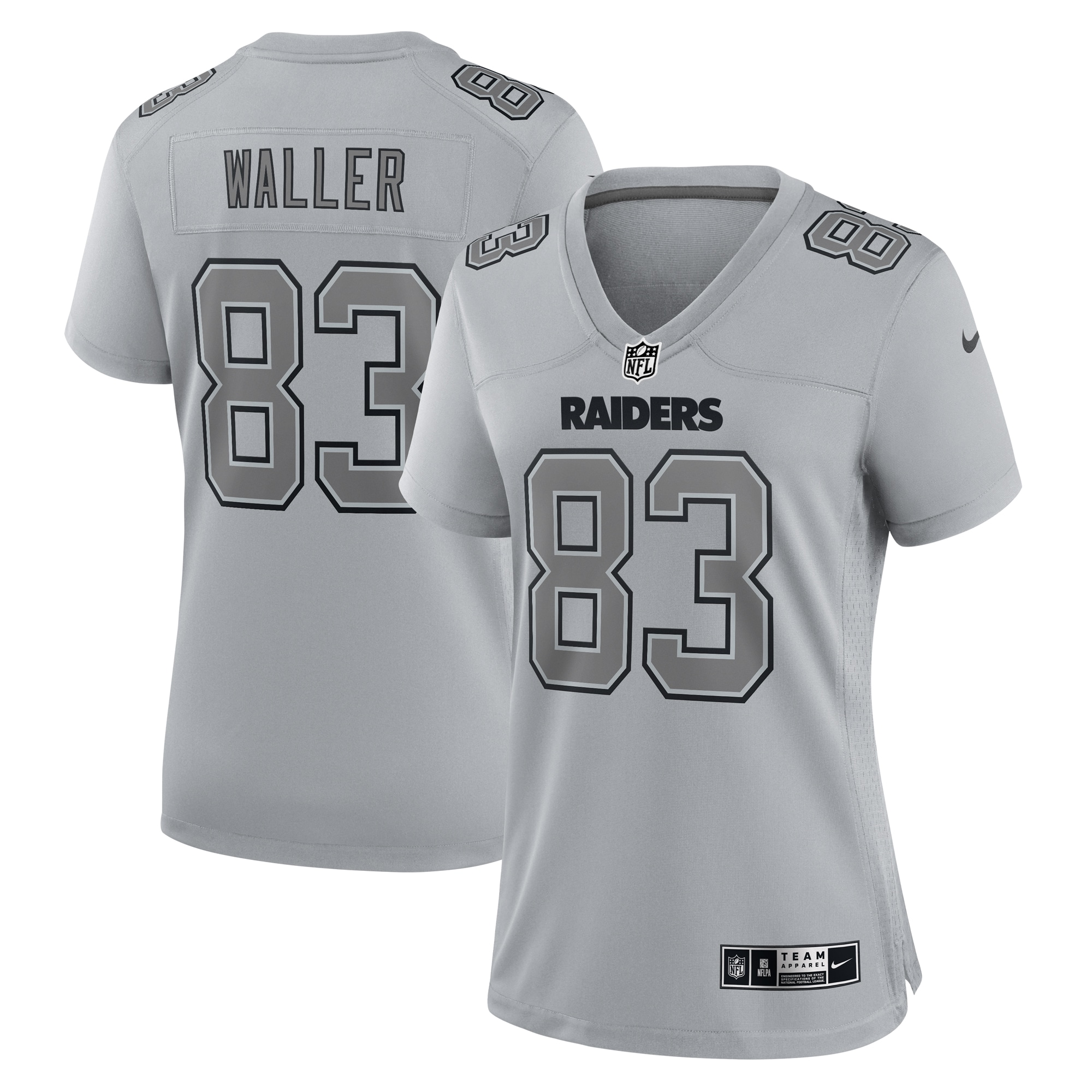 Women’s Las Vegas Raiders Darren Waller Gray Atmosphere Fashion Game Jersey