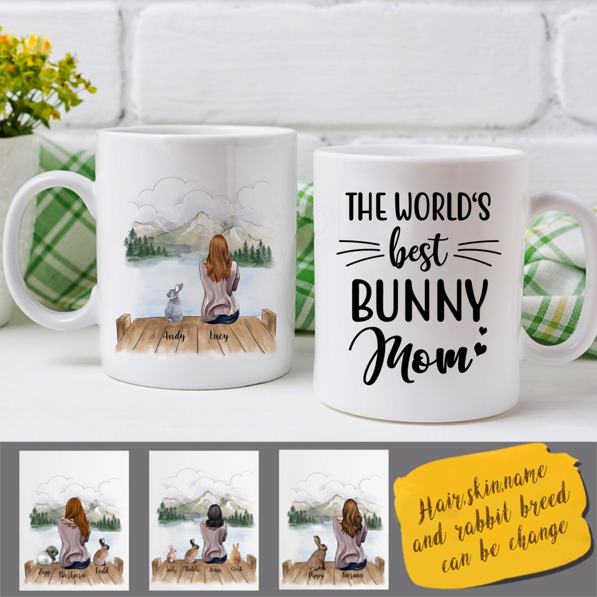 Life Is Better With Rabbits Personalized Mug HQ