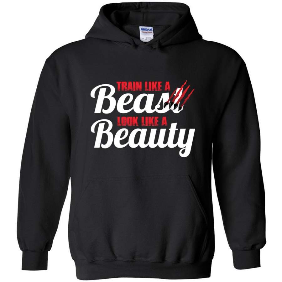 Train Like A Beast Look Like A Beauty Gymnastics Hoodie | Cheer Hoodie