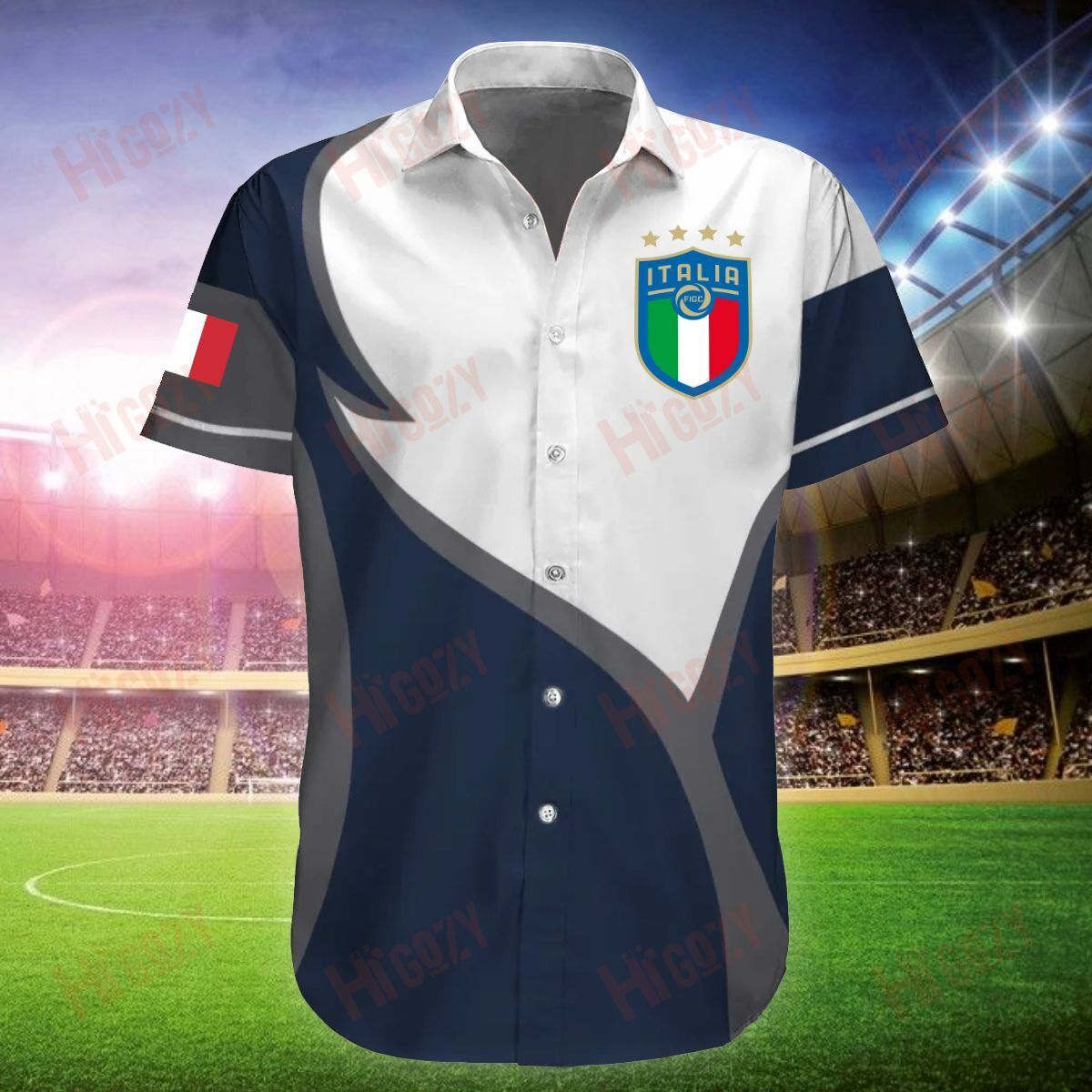 Italia Football Hawaiian Shirts Ha11322