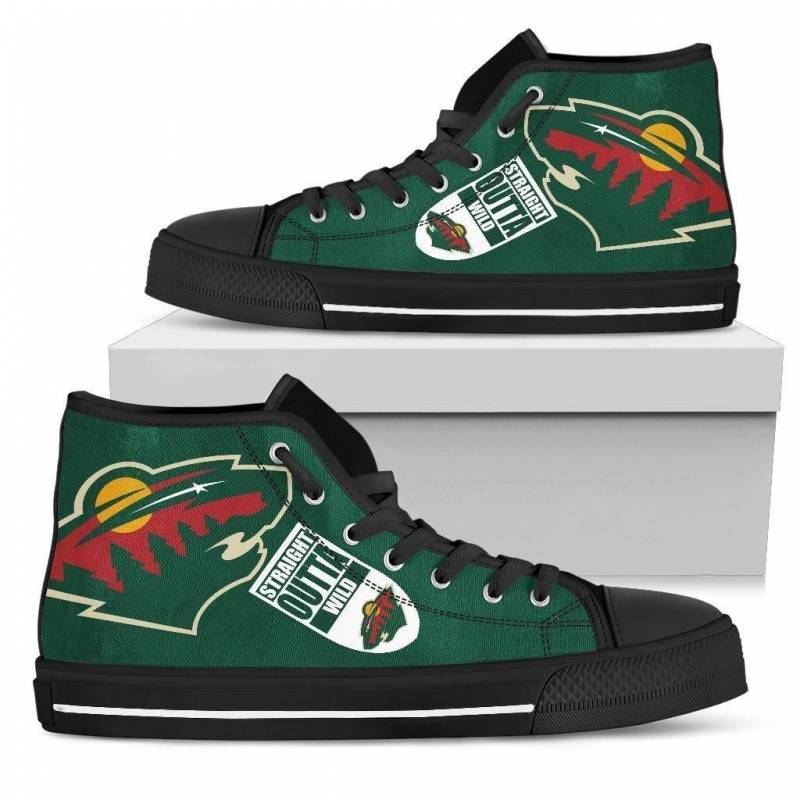 Straight Outta Minnesota Wild High Top Shoes #802