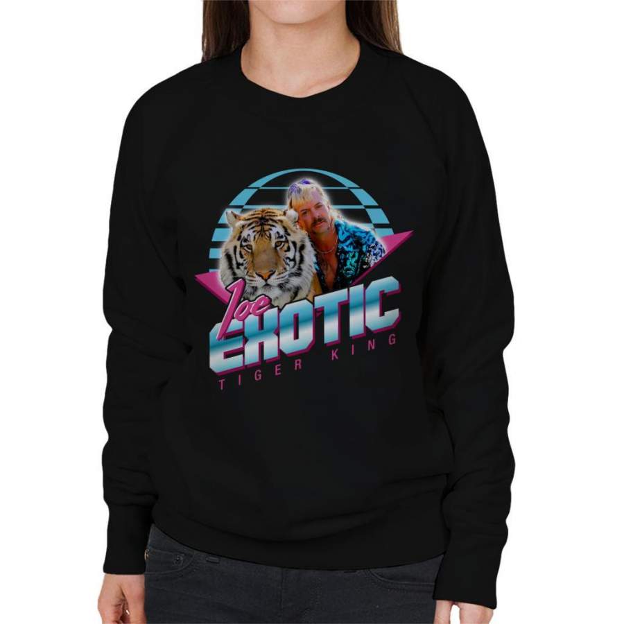 Joe Exotic 80s Retro Tiger King Women’s Sweatshirt